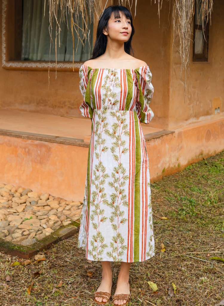 Fig Puff Sleeve Dress