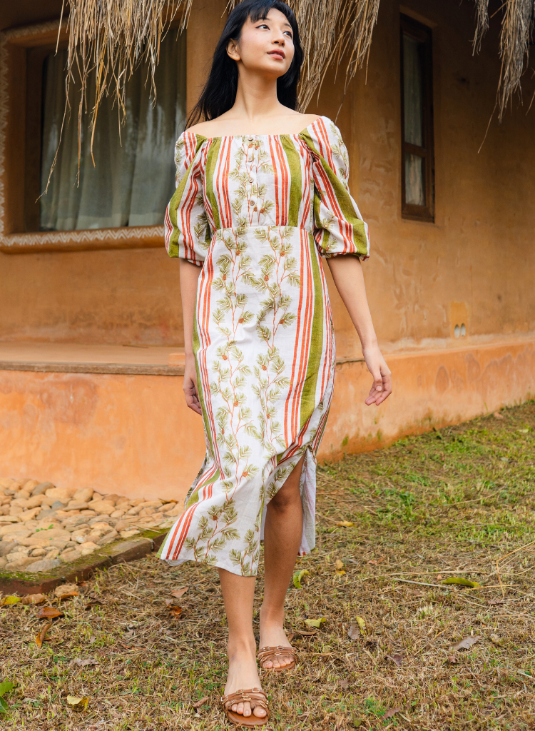 Fig Puff Sleeve Dress