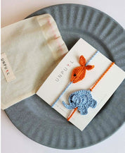 Fish Elephant Rakhi Set