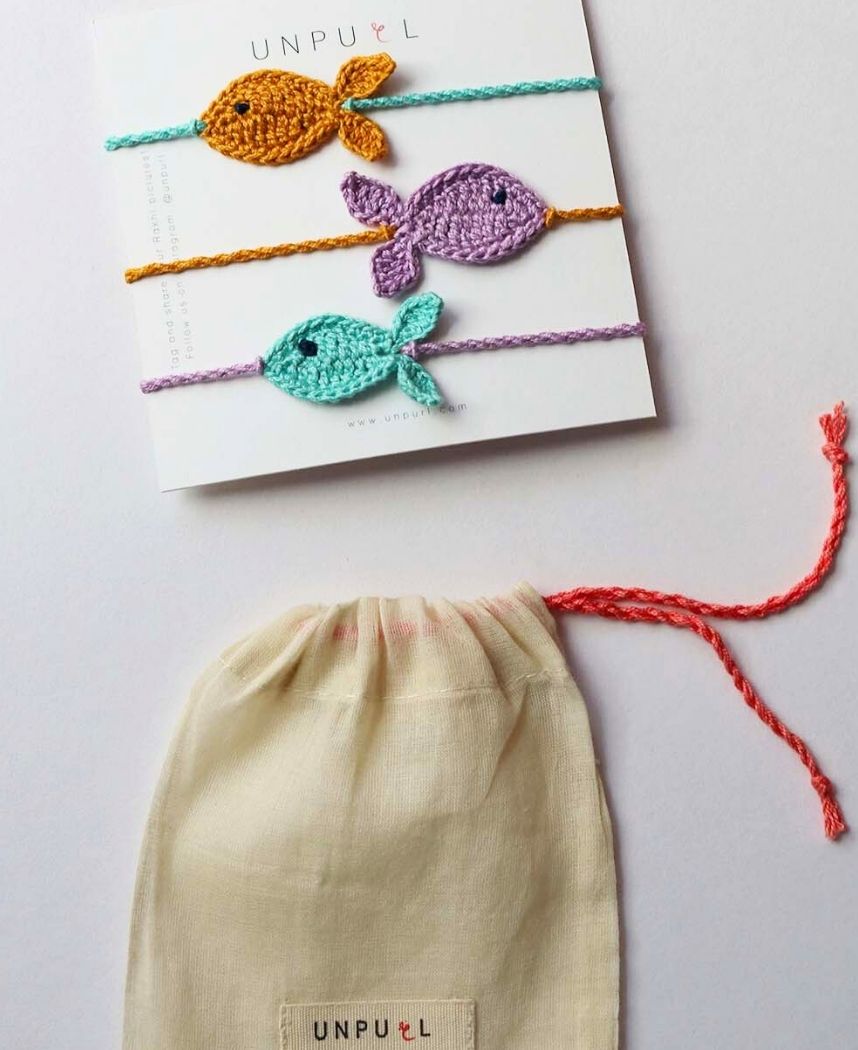 Swimming Fishes Rakhi Set