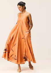 Flame Leaves Dress