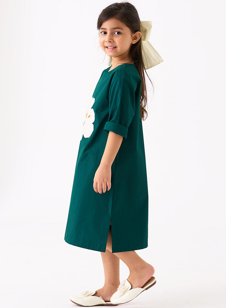 Floral Appliqué Dress