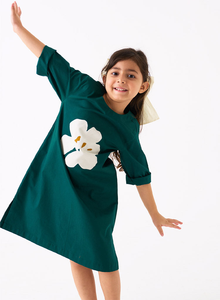 Floral Appliqué Dress