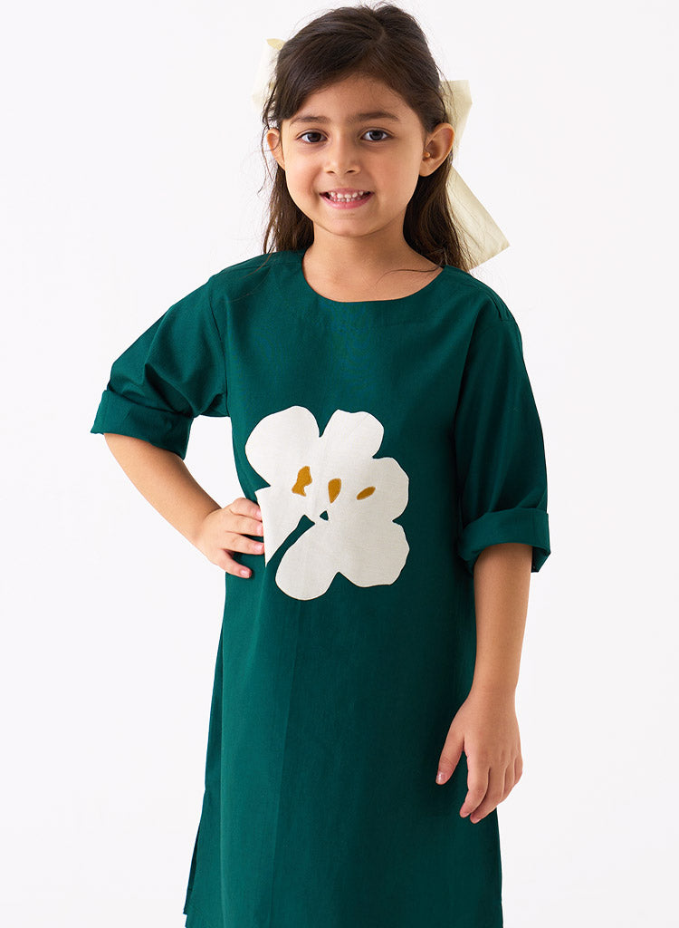 Floral Appliqué Dress