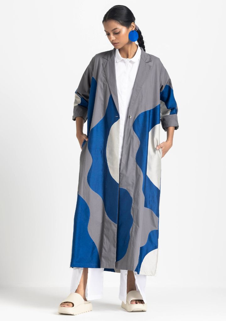 Floral Appliqué Jacket Set