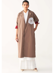 Floral Applique Jacket Set