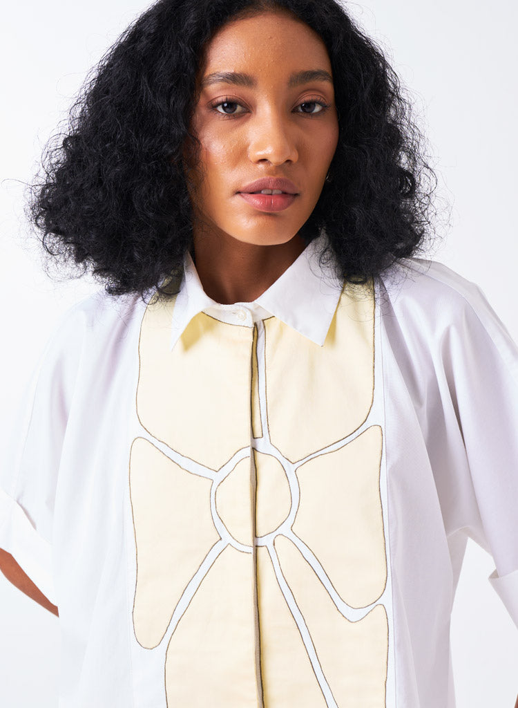 Floral Appliqué Shirt