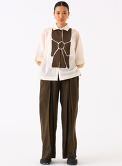 Floral Appliqué Shirt