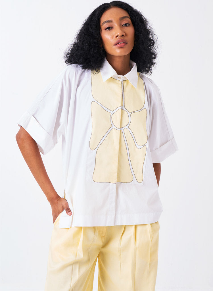 Floral Appliqué Shirt