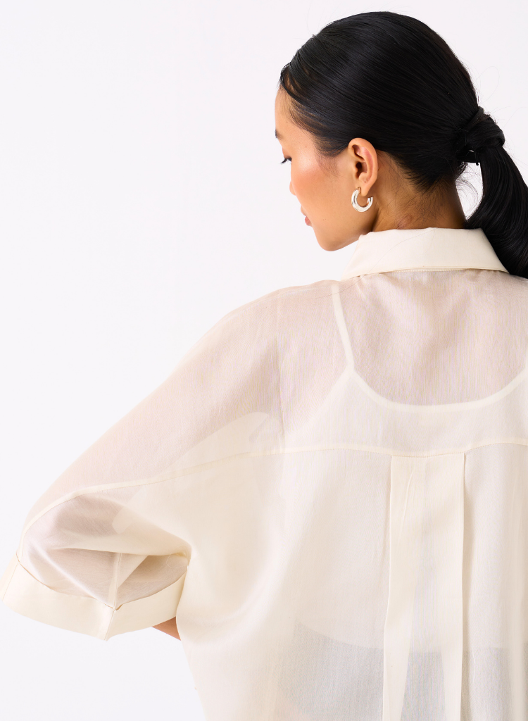 Floral Appliqué Shirt