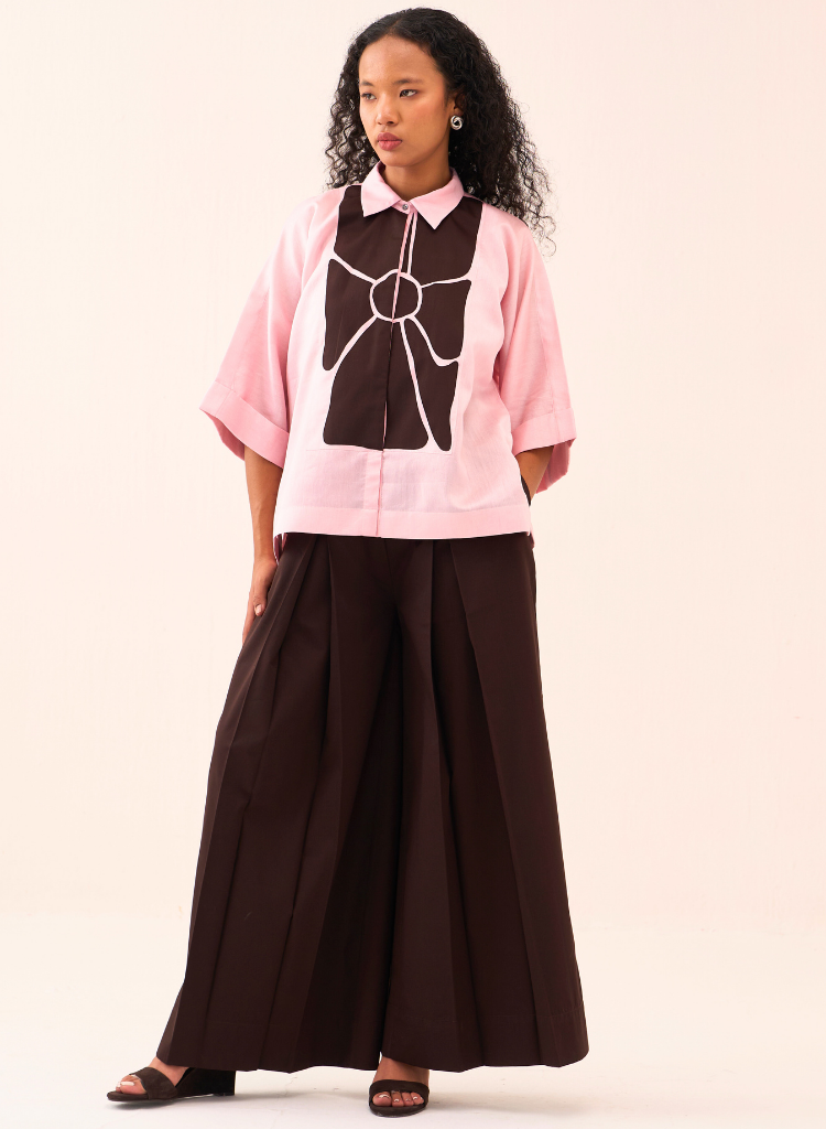 Floral Appliqué Shirt