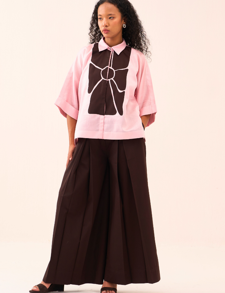 Floral Appliqué Shirt