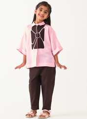 Floral Applique Shirt Set