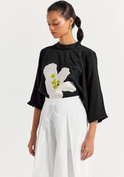 Floral Appliqué Top