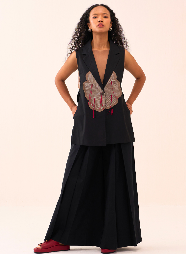 Floral Appliqué Waistcoat