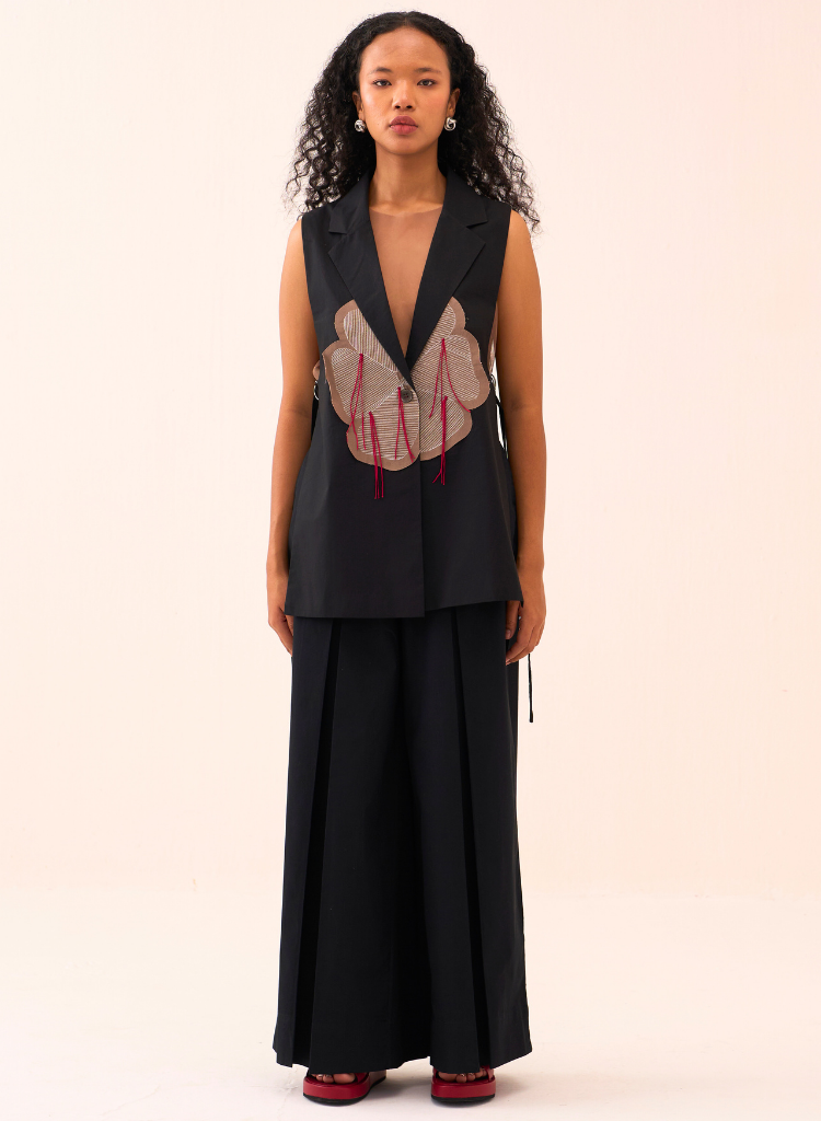 Floral Appliqué Waistcoat