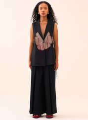 Floral Appliqué Waistcoat