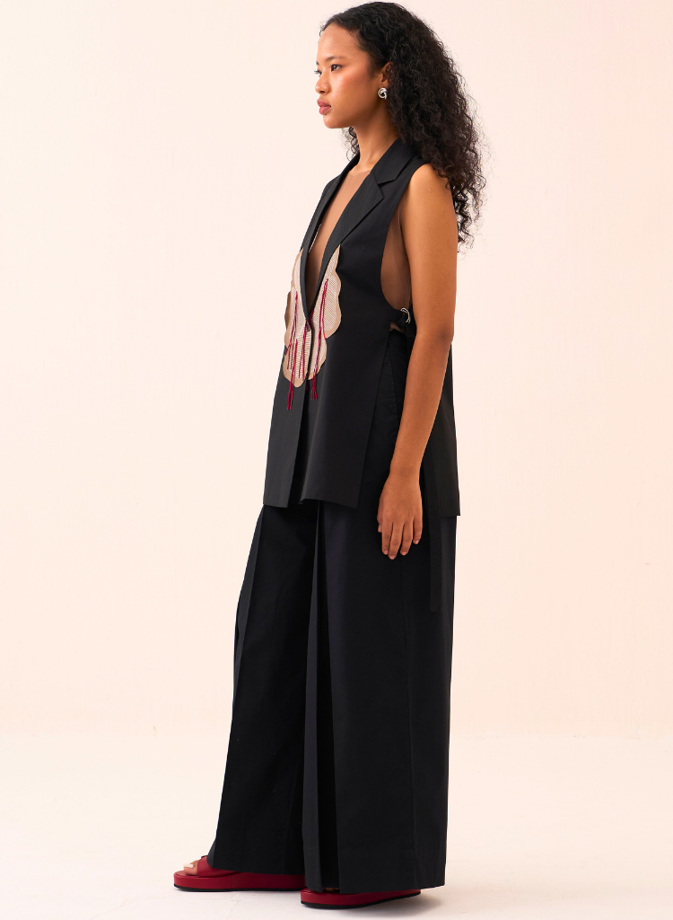 Floral Appliqué Waistcoat