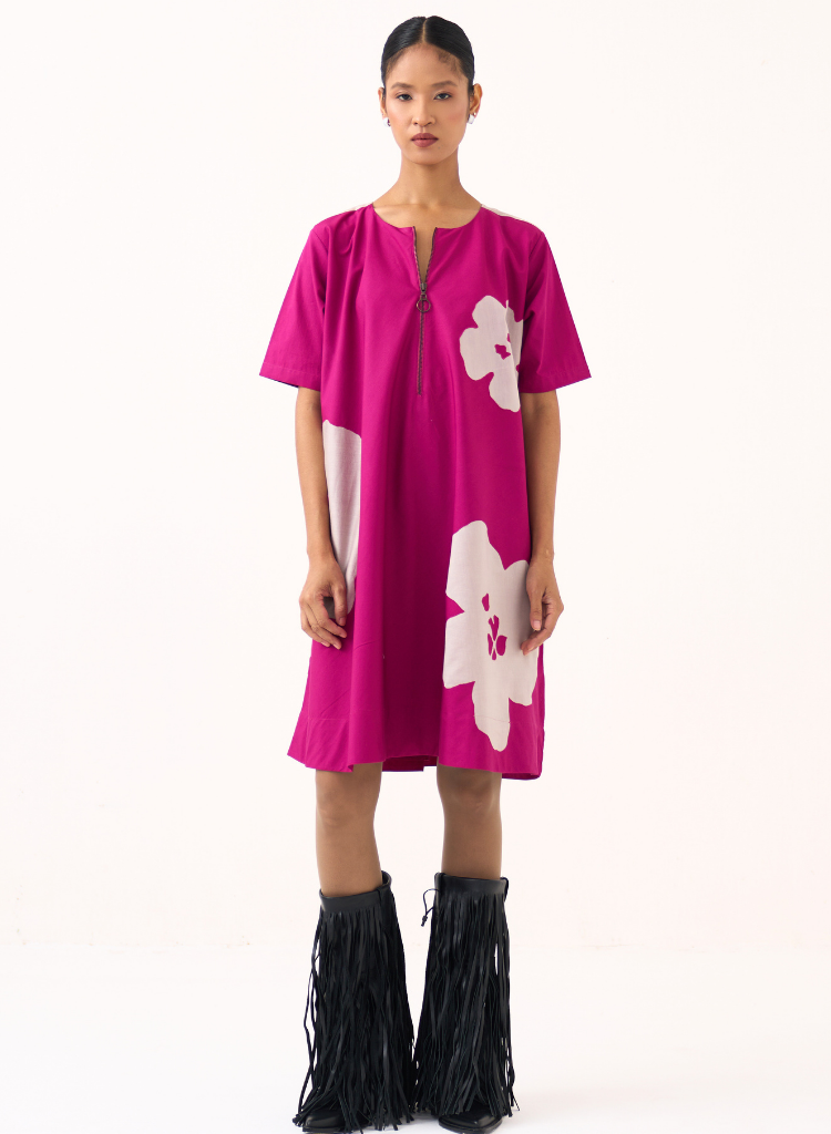 Floral Appliqué Dress