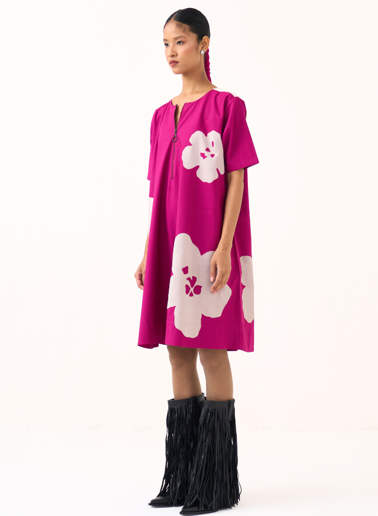 Floral Appliqué Dress
