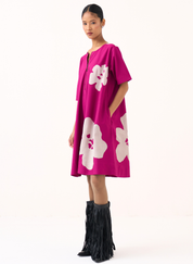 Floral Appliqué Dress
