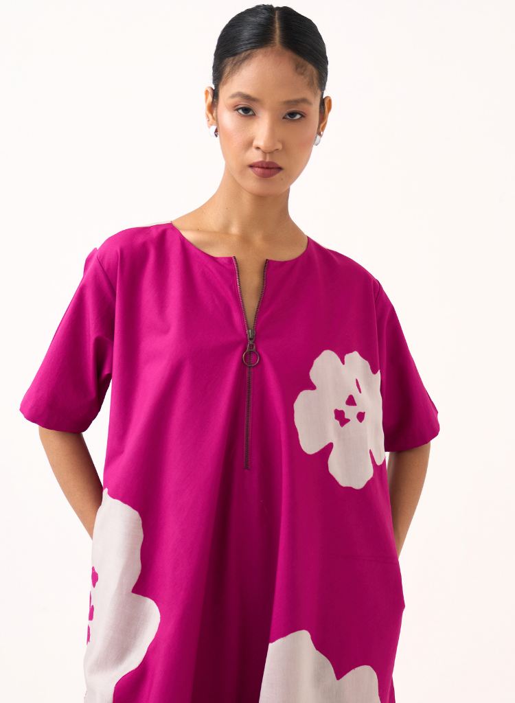 Floral Appliqué Dress