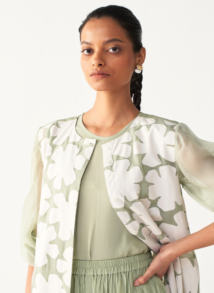 Floral Back Yoke Set