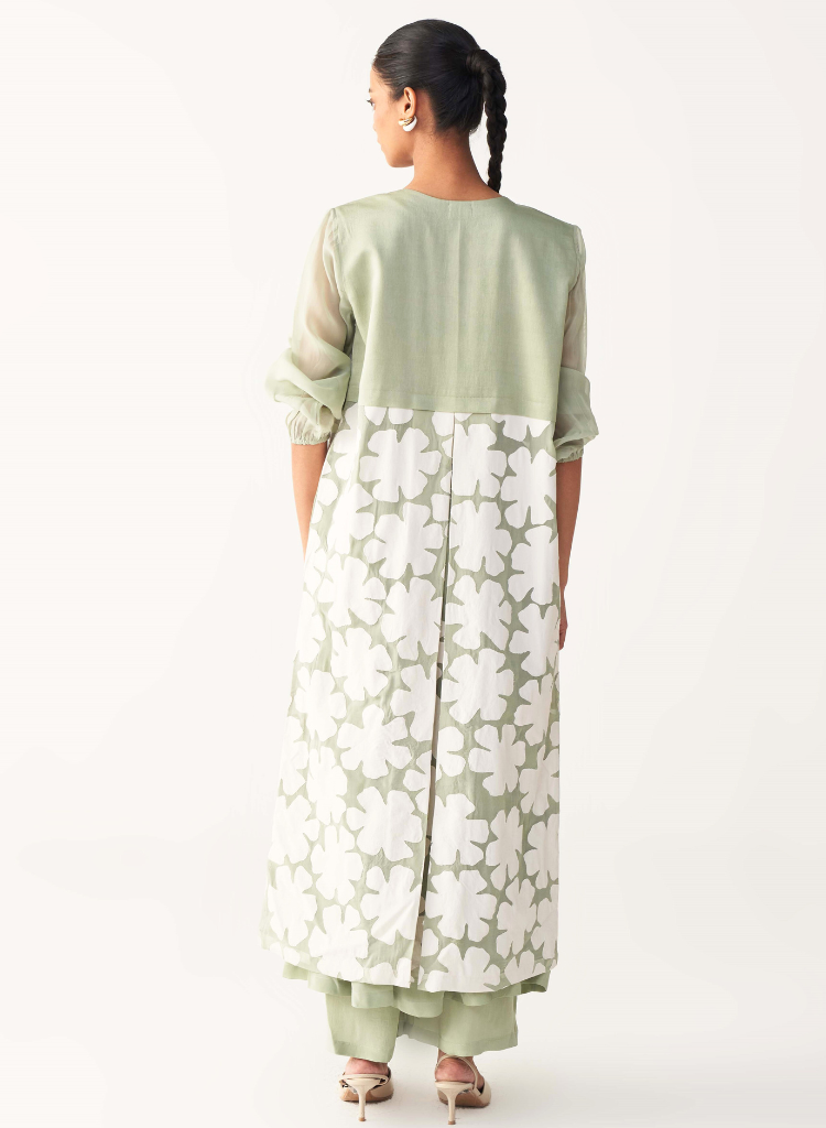 Floral Back Yoke Set