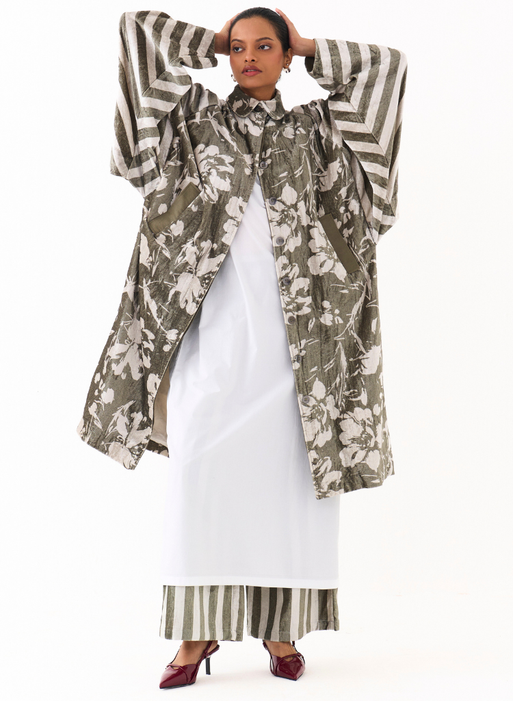 Floral Bat Sleeve Jacket