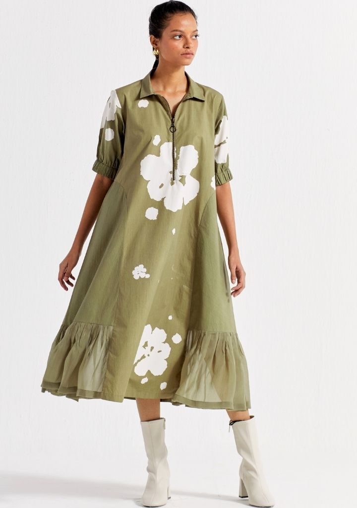 Floral Collared Dress