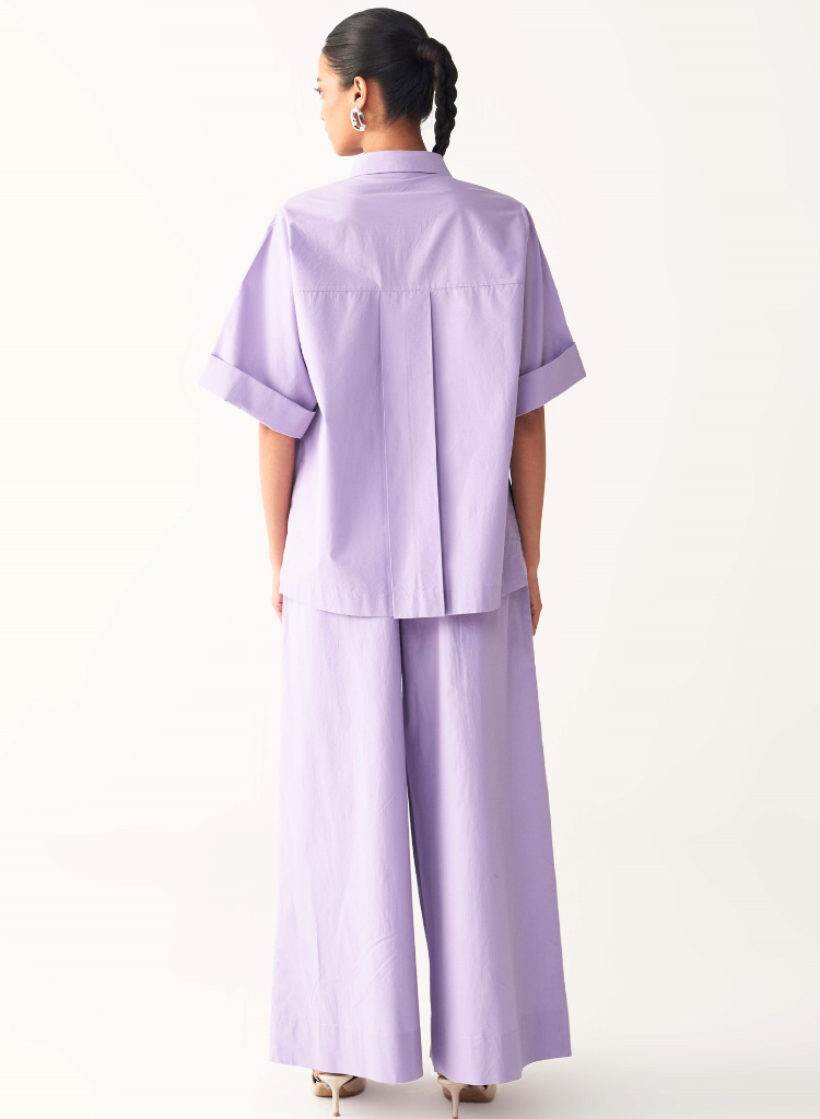 Floral Embroidered Shirt Set