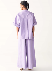 Floral Embroidered Shirt Set