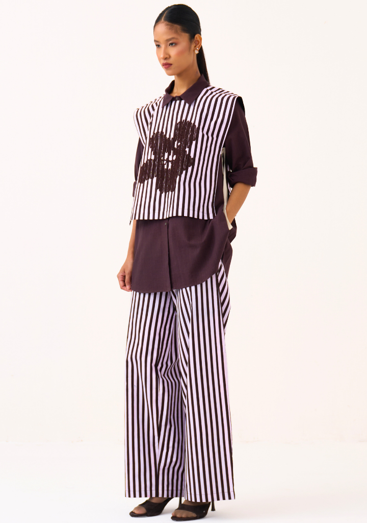 Floral Stripe Overlay Set