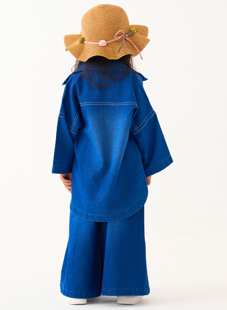 Floral Emb V-Neck Top Set