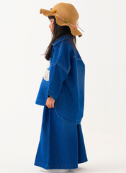 Floral Emb V-Neck Top Set