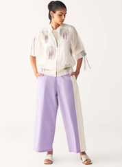 Floral Fringe Bomber Set