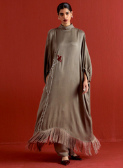 Floral Fringe Kaftan Set