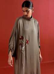 Floral Fringe Kaftan Set