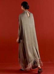 Floral Fringe Kaftan Set