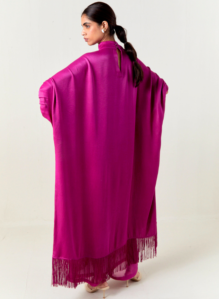 Floral Fringe Kaftan Set