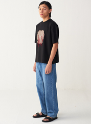 Floral Fringe Patch T-shirt