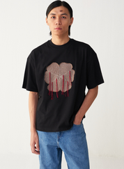 Floral Fringe Patch T-shirt