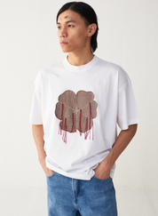 Floral Fringe Patch T-shirt