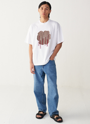 Floral Fringe Patch T-shirt