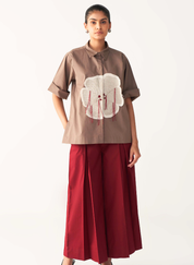 Floral Fringe Shirt Set