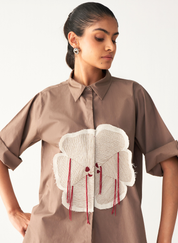 Floral Fringe Shirt Set