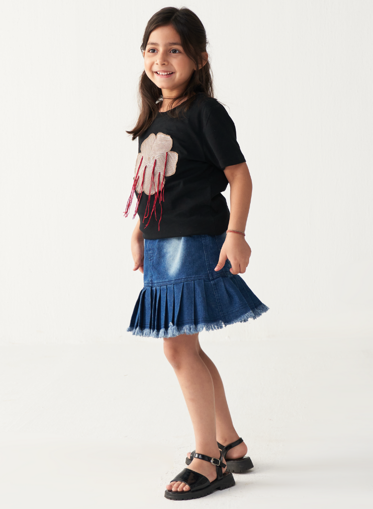 Floral Fringe T-Shirt