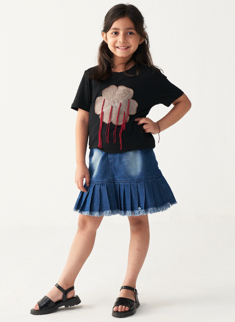 Floral Fringe T-Shirt