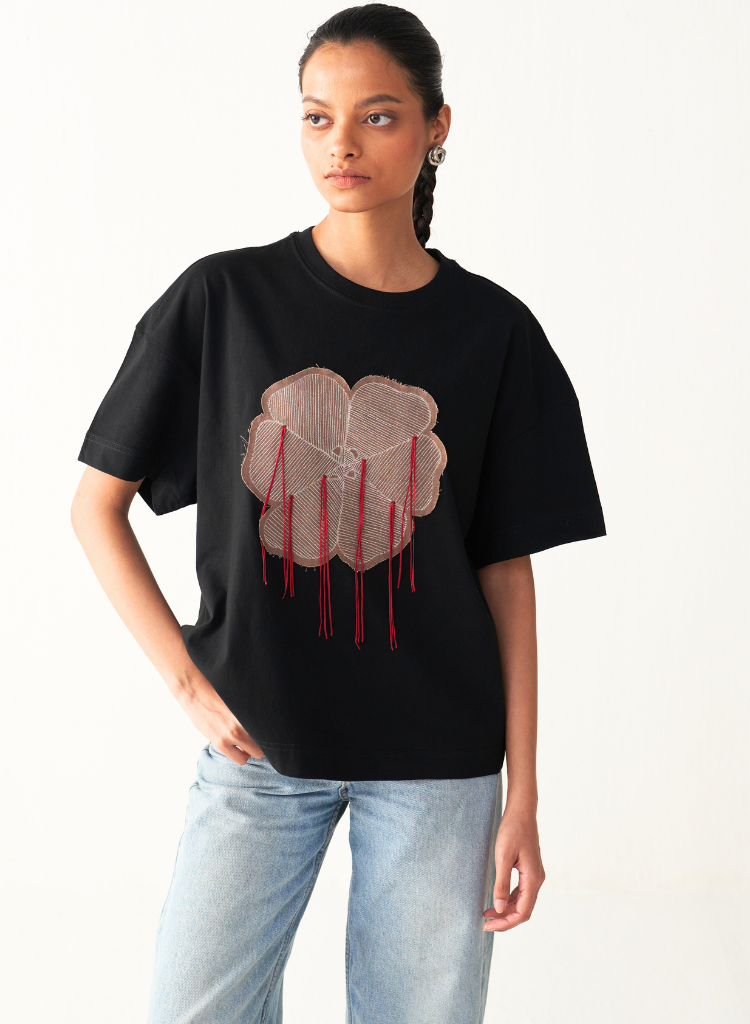 Floral Fringe Tshirt