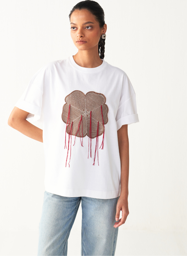 Floral Fringe Tshirt